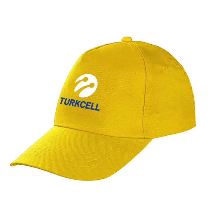 Sarı 5 Panel Cırt Ayarlı Kurumsal Promosyon Şapka